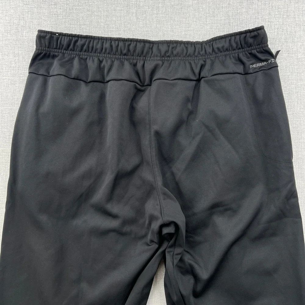 Nike Therma-FIT Open Hem Fitness Sweatpants Men 3XL Black Fleece Lined Active